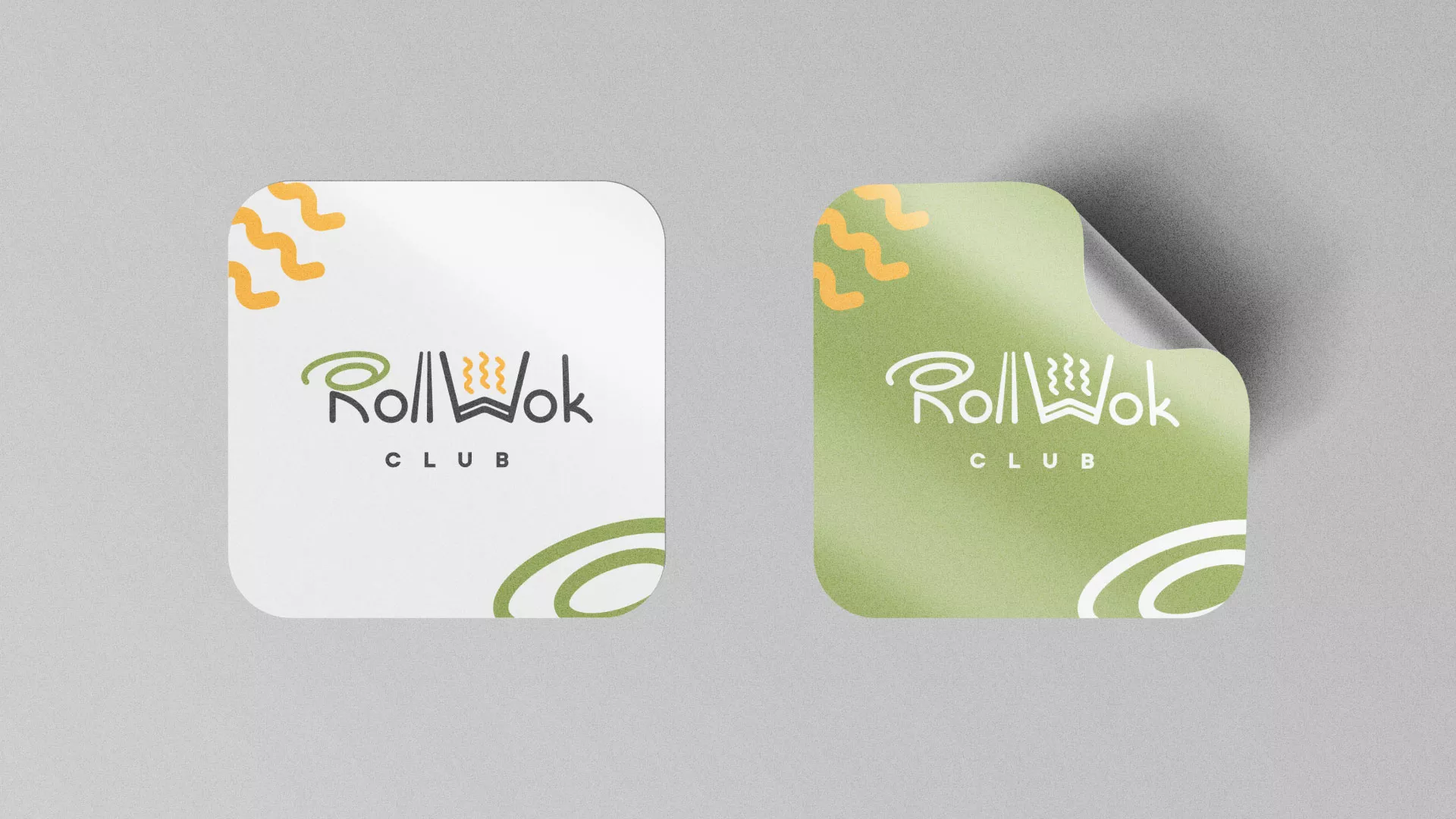 Разработка логотипа и фирменного стиля суши-бара «Roll Wok Club» в Сретенске