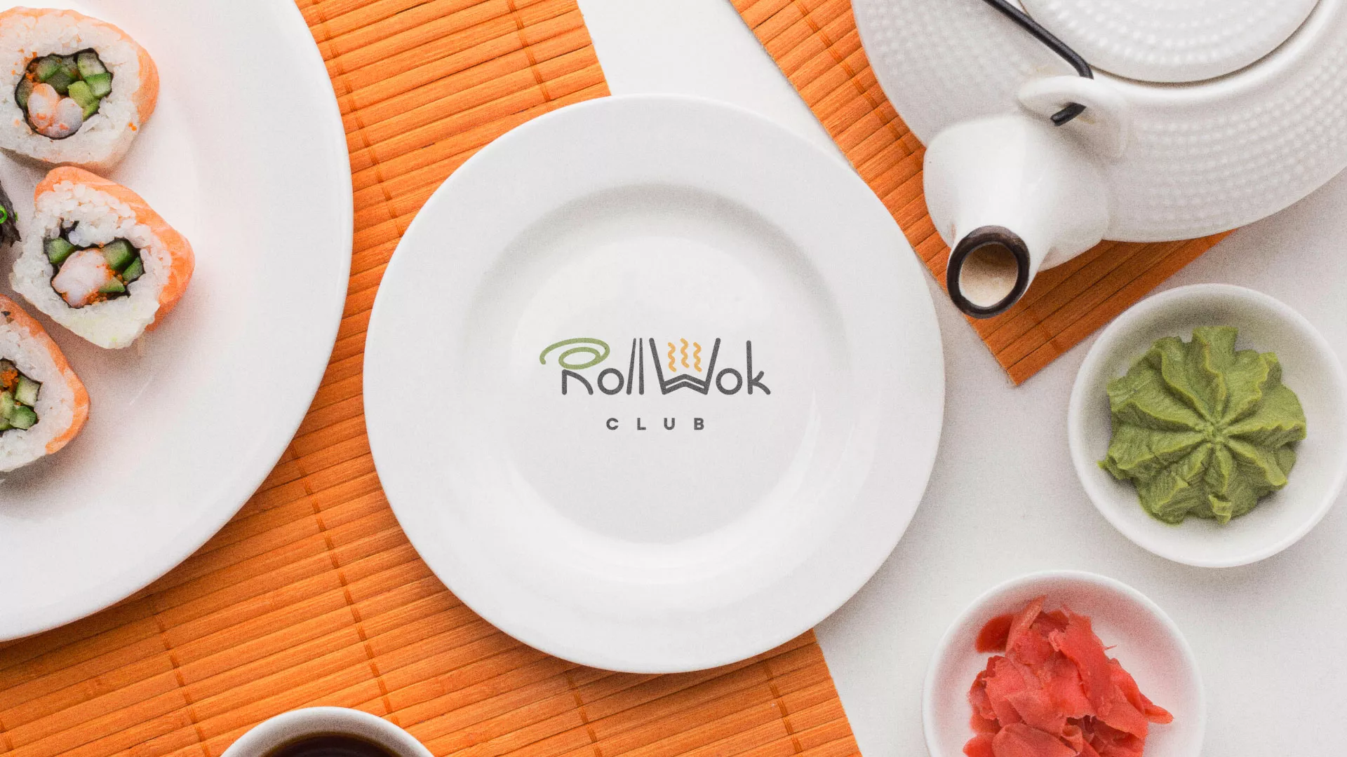 Разработка логотипа и фирменного стиля в Сретенске для суши-бара «Roll Wok Club» Разработка логотипа и фирменного стиля в Сретенске для суши-бара «Roll Wok Club»