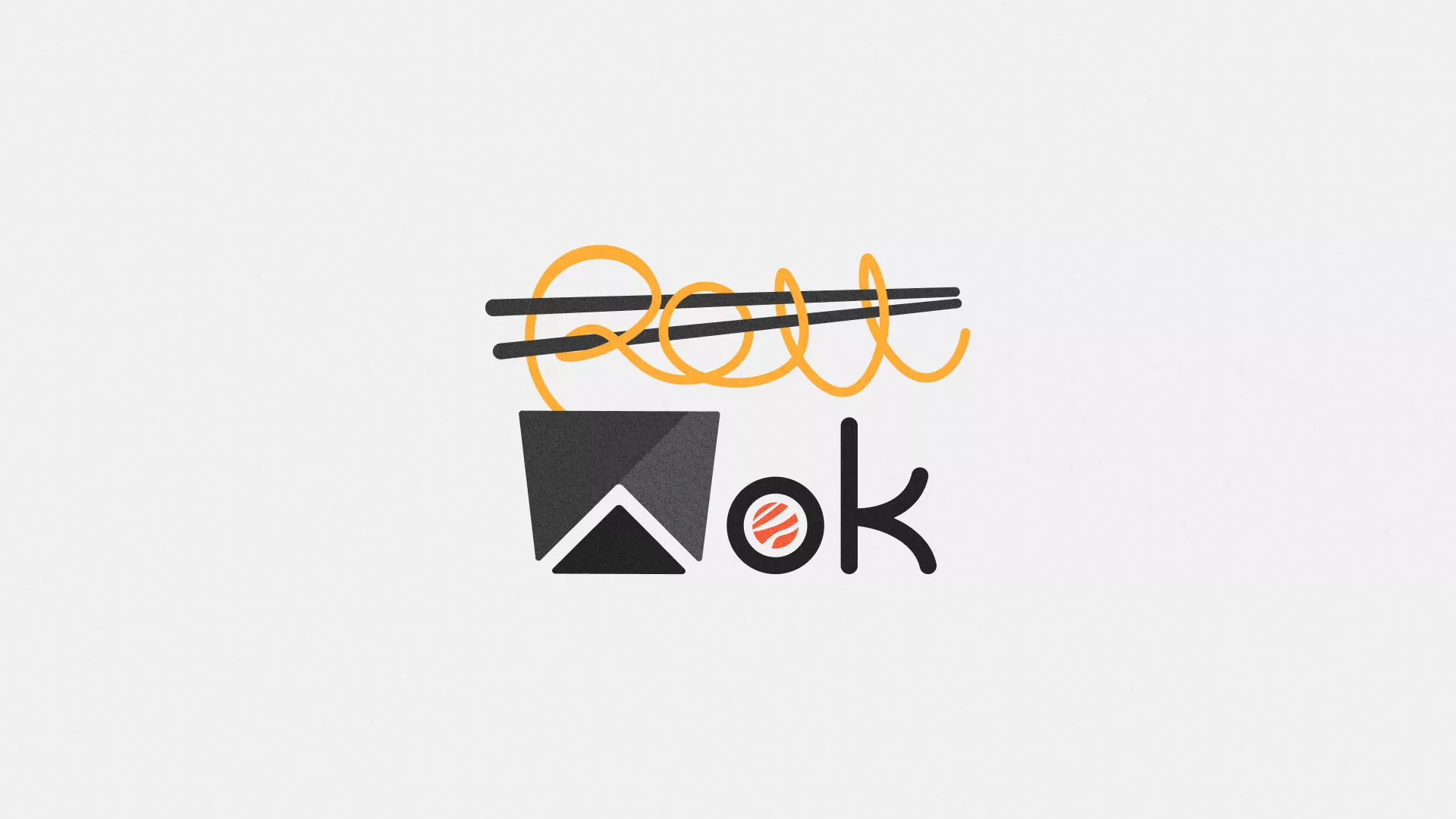 Разработка логотипа в Сретенске для суши-бара «Roll Wok Club»